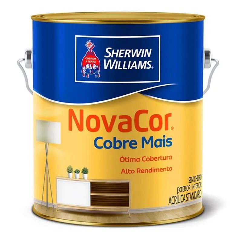 Tinta Acrílica Novacor Cobre Mais Standard Fosco 3.6L Sherwin Williams