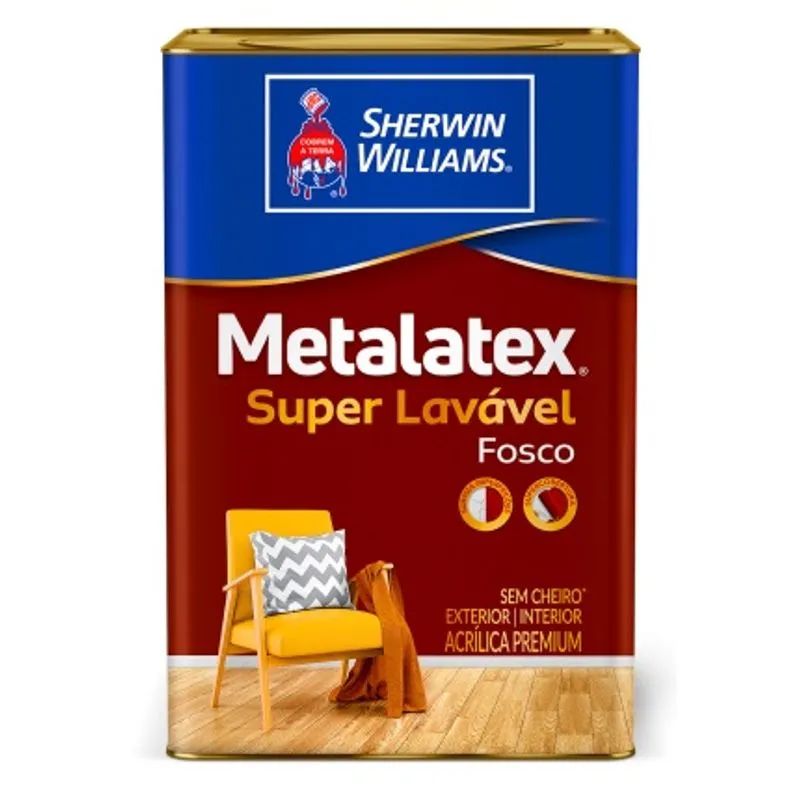 Tinta Acrílica Metalatex Super Lavável Fosco 18L Sherwin Williams