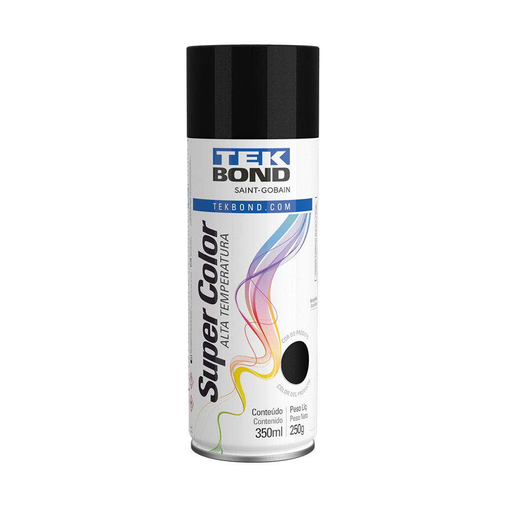 Tinta Spray Super Color Alta Temperatura 350ml Tekbond