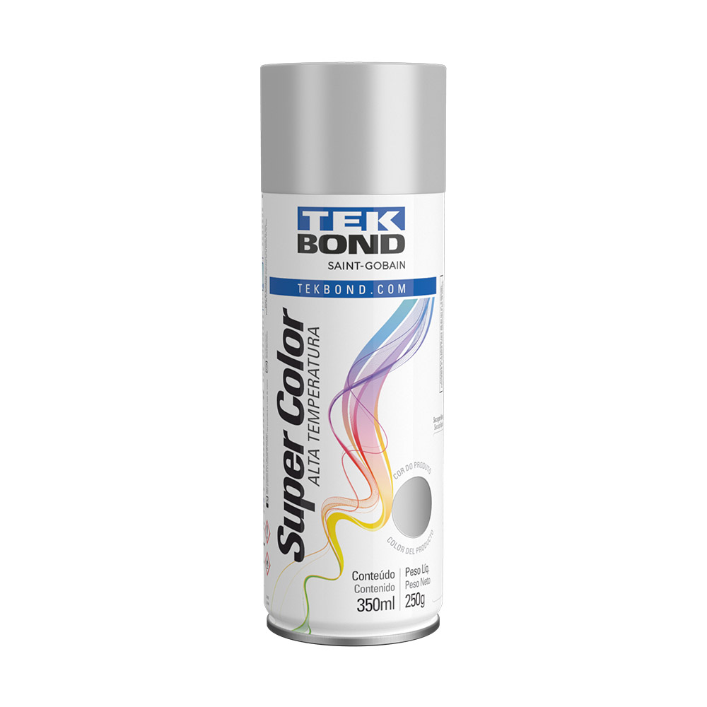 Tinta Spray Super Color Alta Temperatura 350ml Tekbond