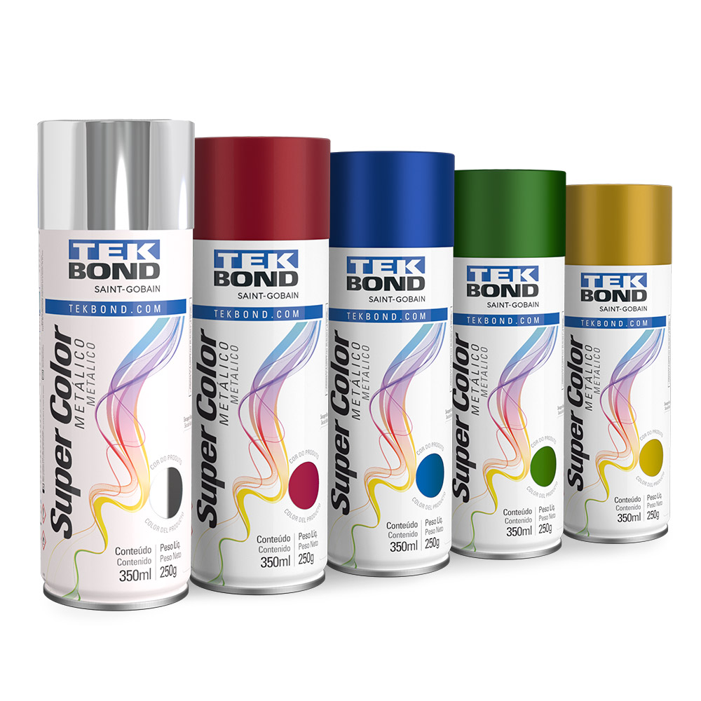 Tinta Spray Super Color Metálico 350ml Tekbond