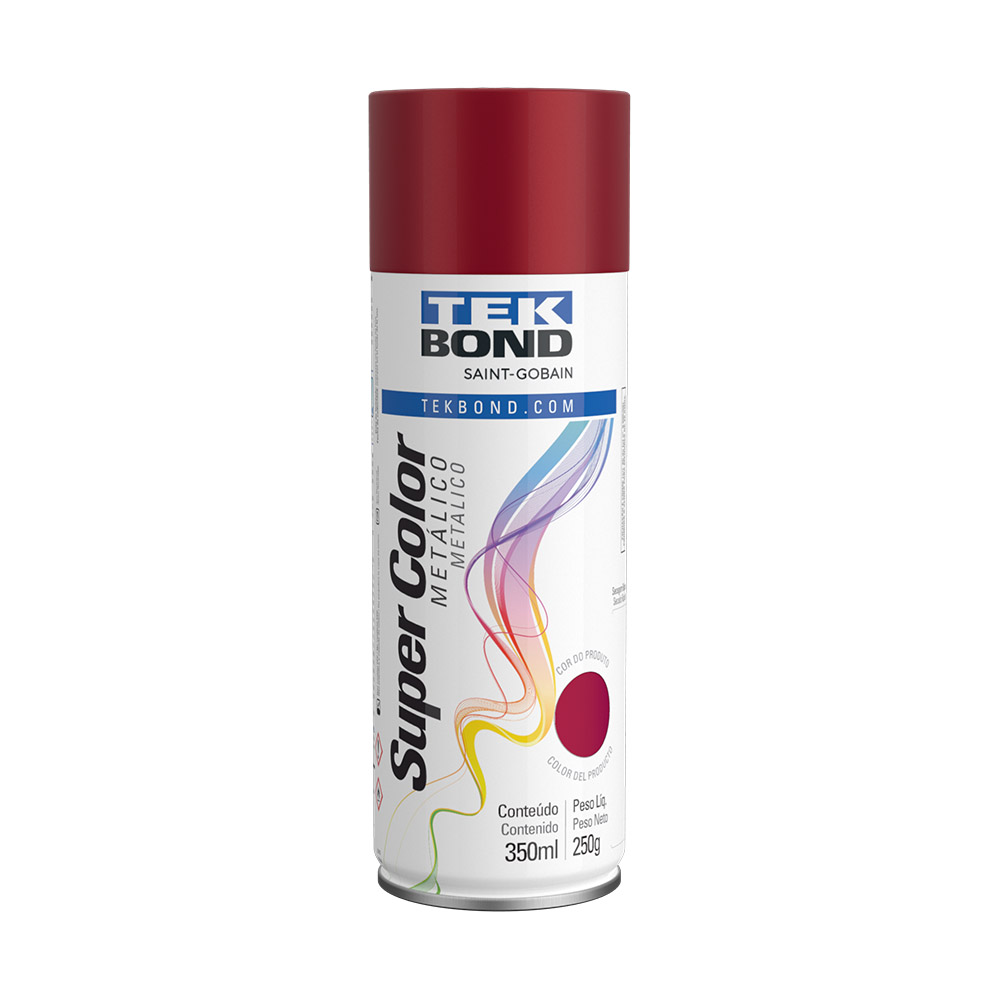 Tinta Spray Super Color Metálico 350ml Tekbond