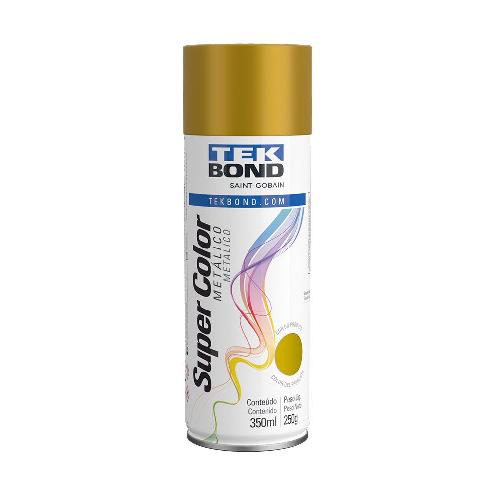 Tinta Spray Super Color Metálico 350ml Tekbond