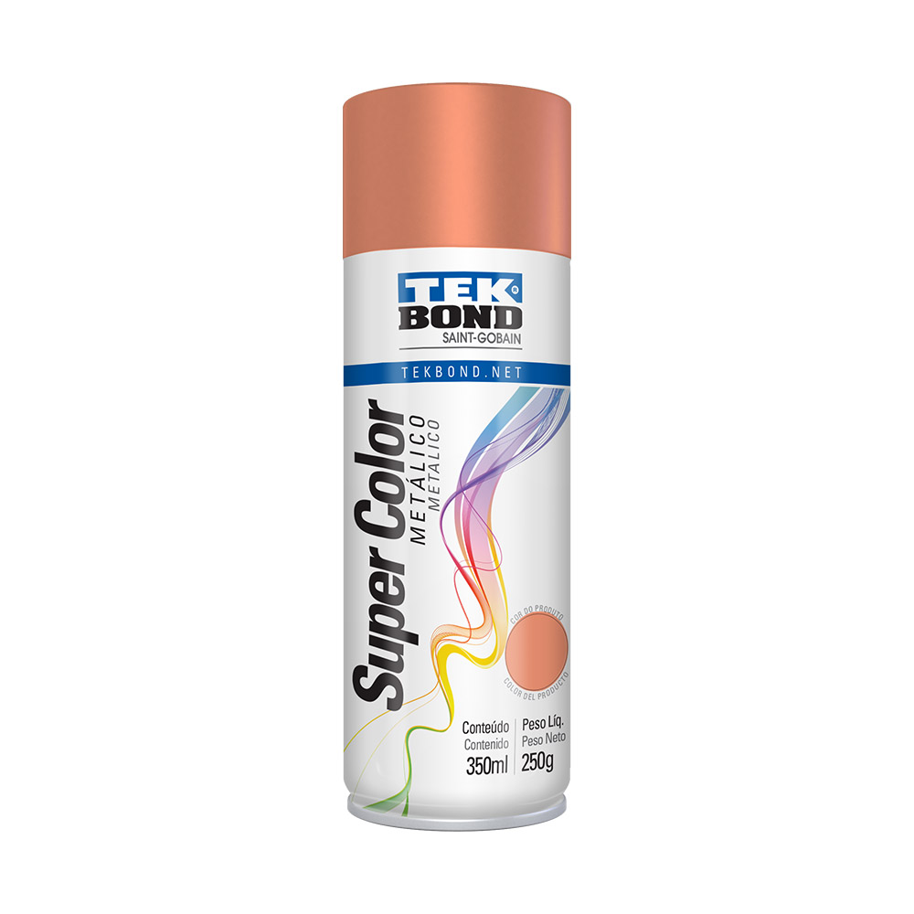 Tinta Spray Super Color Metálico 350ml Tekbond