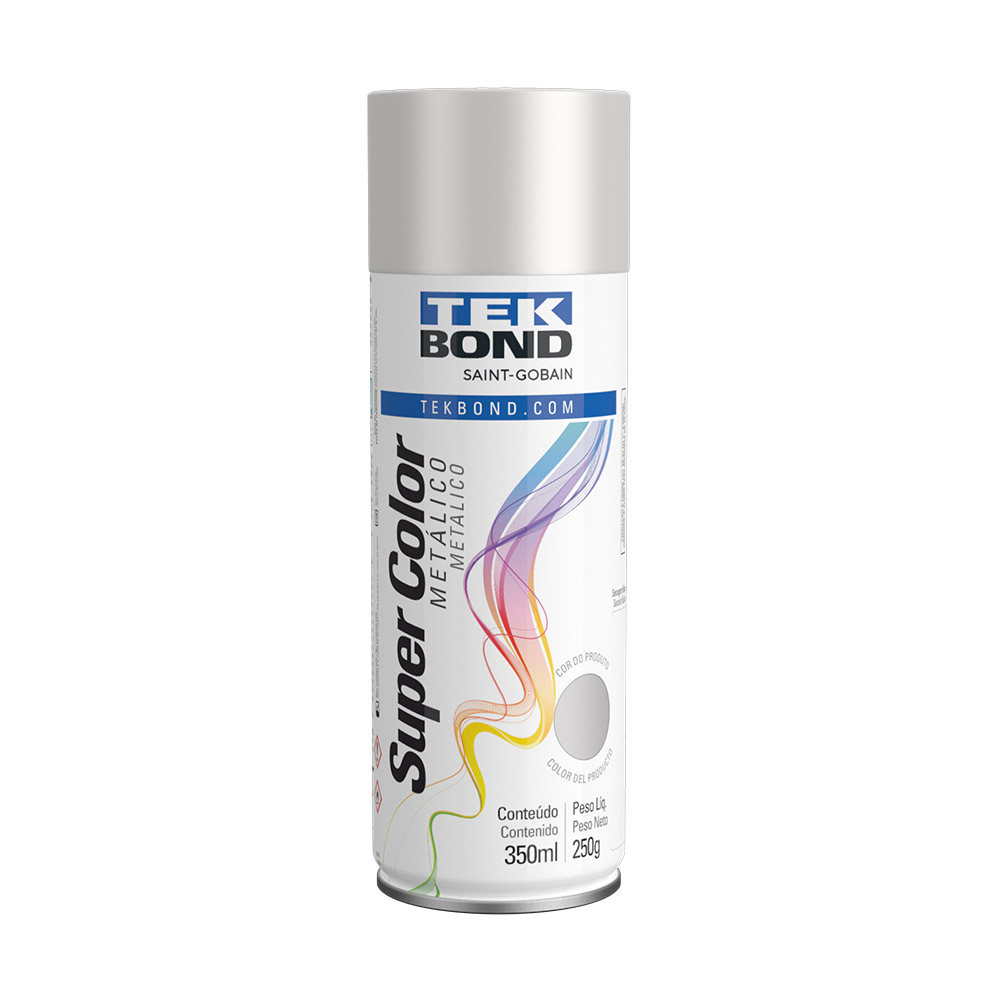 Tinta Spray Super Color Metálico 350ml Tekbond