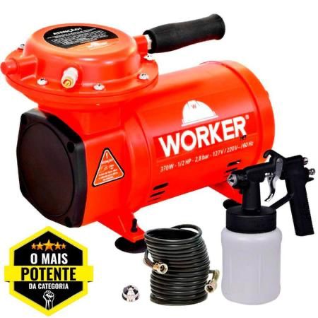 Compressor De Ar Direto 2,8bar 50psi Bivolt Worker