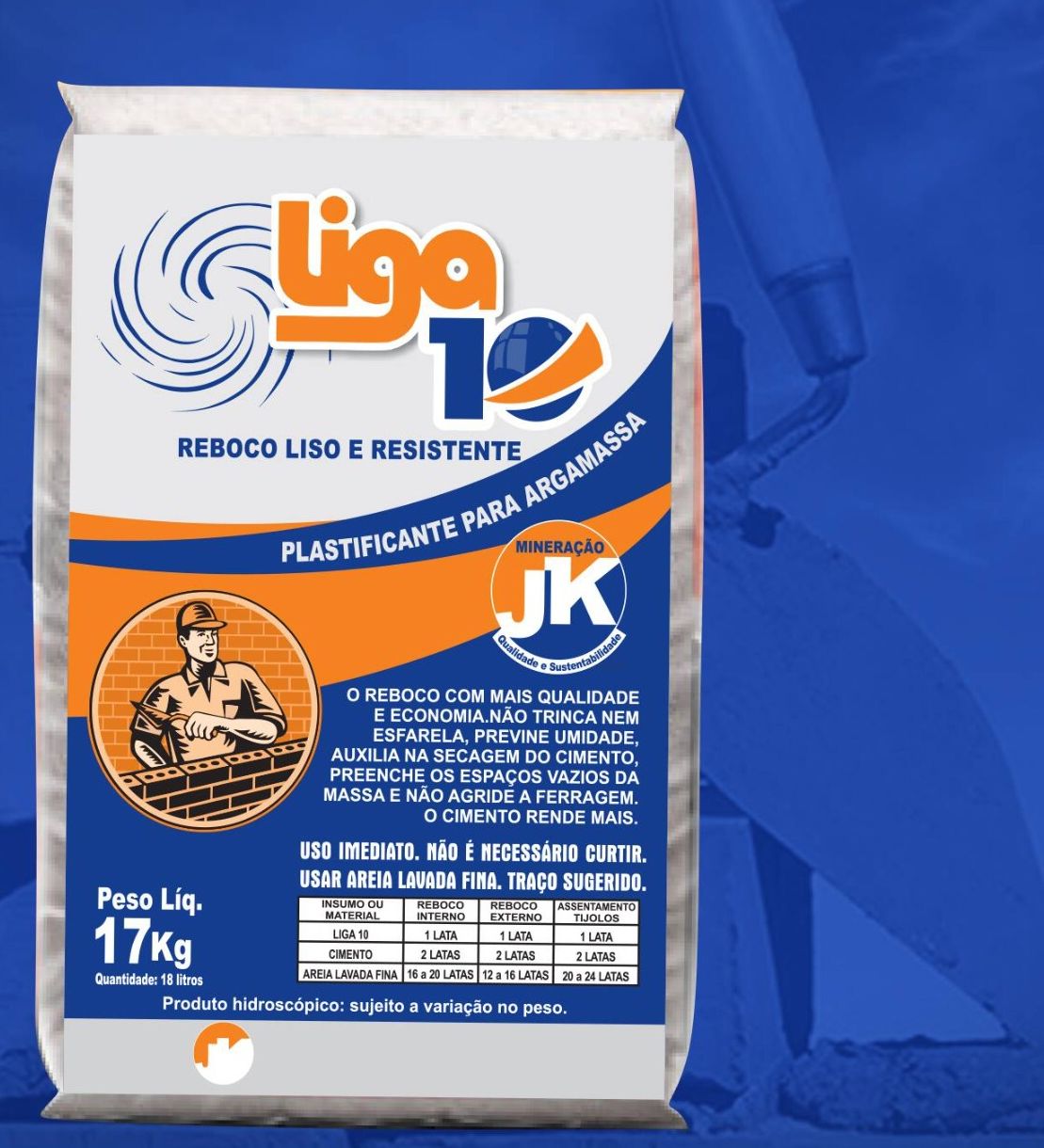 Liga 10 Reboco Liso e Resistente