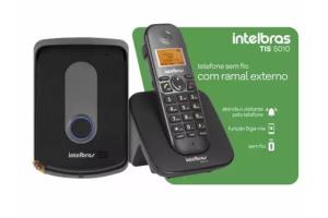 Telefone Sem Fio Com Ramal Externo TIS 5010 Preto Intelbras