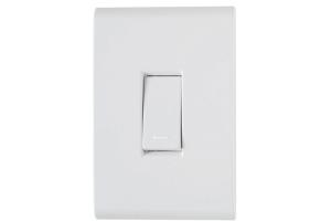 Conjunto 4x2 com 1 Interruptor Simples Tramontina Liz 10 A 250 V Branco